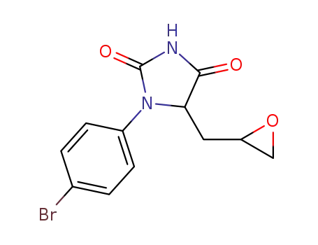 Molecular Structure of 1317242-26-4 (1-(4-bromophenyl)-5-(oxiran-2-ylmethyl)imidazolidine-2,4-dione)