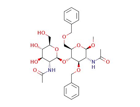 methyl 2-acetamido-2-deoxy-β-D-glucopyranosyl-(1->4)-2-acetamido-3,6-di-O-benzyl-2-deoxy-β-D-glucopyranoside