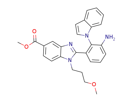 methyl 2-(3-amino-2-(1H-indol-1-yl)phenyl)-1-(3-methoxypropyl)-1H-benzo[d]imidazole-5-carboxylate
