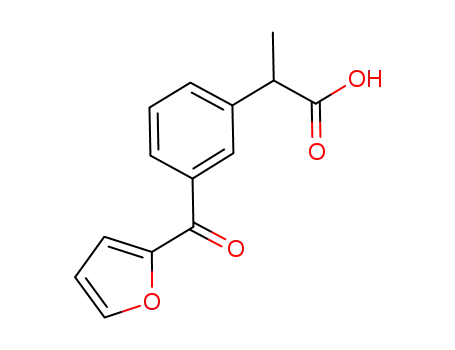 Molecular Structure of 77614-38-1 (2-[3-(furan-2-ylcarbonyl)phenyl]propanoic acid)