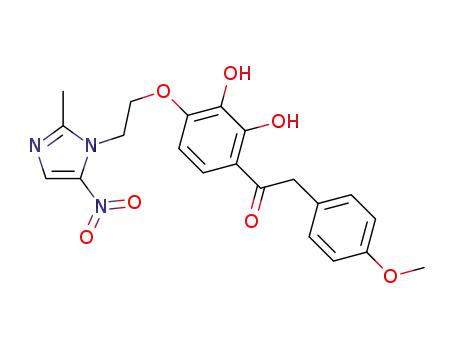 1-(2,3-dihydroxy-4-(2-(2-methyl-5-nitro-1H-imidazol-1-yl)ethoxy)phenyl)-2-(4-methoxyphenyl)ethanone