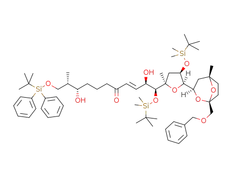 (5S,6R,13S,14S,E)-5-((2R,4R,5R)-5-{(1S,3R,5S)-1-[(benzyloxy)methyl]-5-methyl-2,8-dioxabicyclo[3.2.1]octan-3-yl}-4-[(tert-butyldimethylsilyl)oxy]-2-methyltetrahydrofuran-2-yl)-6,13-dihydroxy-2,2,3,3,14,18,18-heptamethyl-17,17-diphenyl-4,16-dioxa-3,17-disilanonadec-7-en-9-one