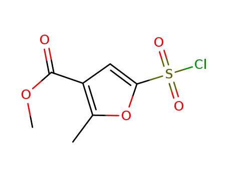 Molecular Structure of 306936-35-6 (METHYL 5-(CHLOROSULFONYL)-2-METHYL-3-FUROATE)
