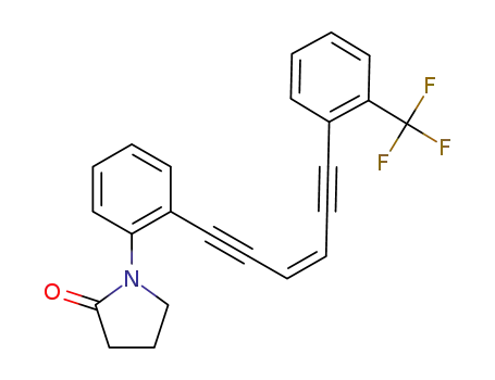 1-(2-((Z)-6-(2-(trifluoromethyl)phenyl)hexa-3-en-1,5-diynyl)phenyl)pyrrolidin-2-one