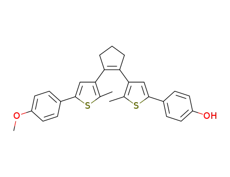 4-(4-(2-(5-(4-methoxyphenyl)-2-methylthiophen-3-yl)cyclopent-1-en-1-yl)-5-methylthiophen-2-yl)phenol