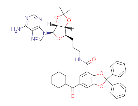 9-[(E)-7-({[6-(cyclohexylcarbonyl)-2,2-diphenyl-1,3-benzodioxol-4-yl]carbonyl}amino)-5,6,7-trideoxy-2,3-O-(1-methylethylidene)-β-D-ribo-hept-5-enofuranosyl]-9H-purin-6-amine