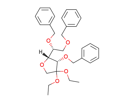 1,4-anhydro-3,5,6-tri-O-benzyl-D-fructose diethyl acetal