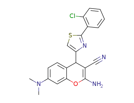 2-amino-3-cyano-4-[2-(2-chlorophenyl)thiazol-4-yl]-7-(dimethylamino)-4H-chromene