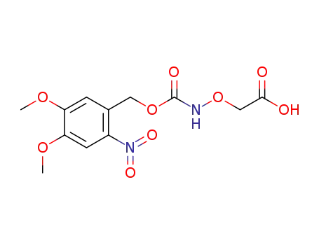 Molecular Structure of 473433-22-6 (2-((4,5-dimethoxy-2-nitrobenzyloxy)carbonylaminooxy)acetic acid)