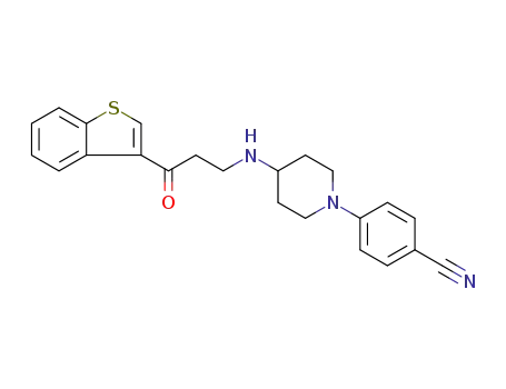 4-[4-(3-benzo[b]thiophen-3-yl-3-oxopropylamino)piperidin-1-yl]benzonitrile