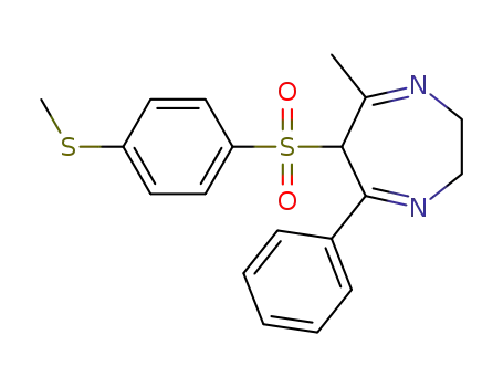 Molecular Structure of 1352051-28-5 (6-[(4-methylthio)benzenesulfonyl]-5-methyl-7-phenyl-2,3-dihydro-1H-1,4-diazepine)