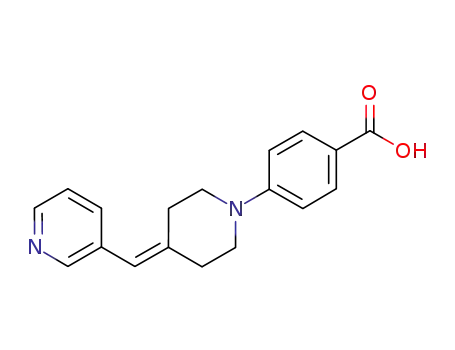 Molecular Structure of 926933-89-3 (Benzoic acid, 4-[4-(3-pyridinylmethylene)-1-piperidinyl]-)