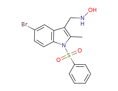 <i>N</i>-(1-benzenesulfonyl-5-bromo-2-methyl-1<i>H</i>-indol-3-ylmethyl)-hydroxylamine