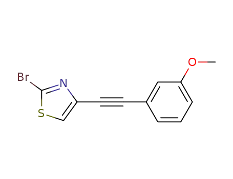 2-bromo-4-((3-methoxyphenyl)ethynyl)thiazole