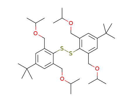 Molecular Structure of 1006064-13-6 (bis[4-tert-butyl-2,6-bis(isopropoxymethyl)phenyl] disulfide)