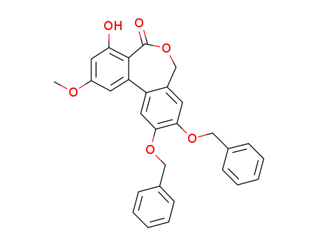 9,10-bis(benzyloxy)-4-hydroxy-2-methoxy-dibenzo[c,e]oxepin-5(7H)-one