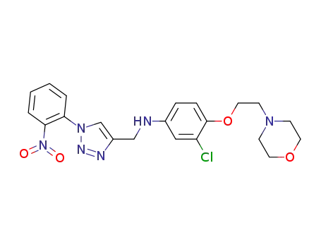 1-(2'-nitrophenyl)-4-[N-[3-chloro-4-(2'-morpholinoethoxy)phenyl]aminomethyl]-1H-1,2,3-triazole