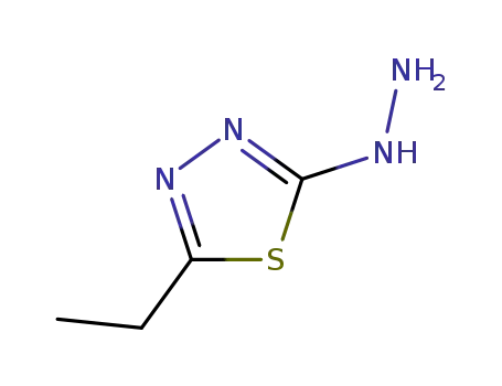 Molecular Structure of 116035-53-1 (1,3,4-Thiadiazole,2-ethyl-5-hydrazino-(6CI))