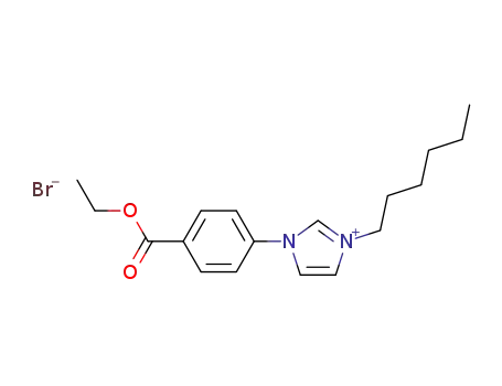 1-(4-(ethoxycarbonyl)phenyl)-3-hexyl-1H-imidazolium bromide