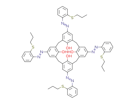 25,26,27,28-tetrahydroxy-5,11,17,23-tetra(2-thiopropylphenylazo)calix[4]arene