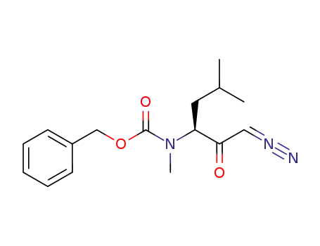 Carbamic acid, N-[(1S)-1-(2-diazoacetyl)-3-methylbutyl]-N-methyl-,phenylmethyl ester