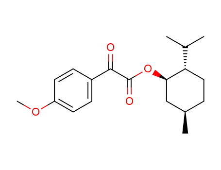 Molecular Structure of 120926-91-2 ((1R,2S,5R)-5-methyl-2-(1-methylethyl)cyclohexyl (4-methoxyphenyl)(oxo)acetate)