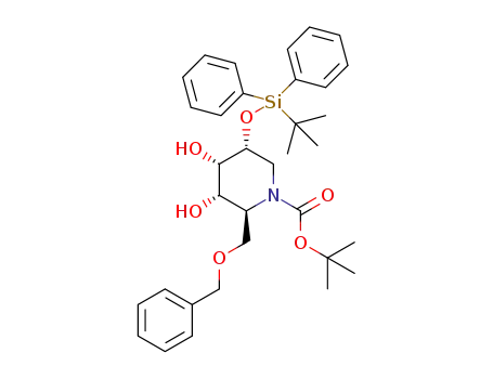 tert-butyl (2S,3S,4R,5R)-2-(benzyloxymethyl)-5-(tert-butyldiphenylsilyloxy)-3,4-dihydroxypiperidine-1-carboxylate