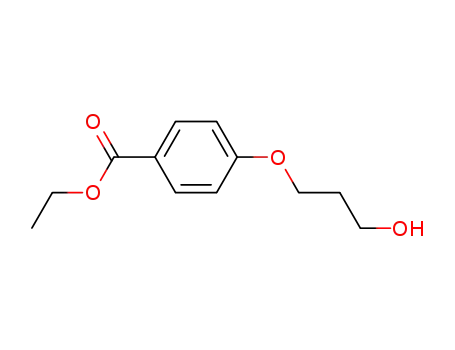 Molecular Structure of 46731-01-5 (Benzoic acid, 4-(3-hydroxypropoxy)-, ethyl ester)