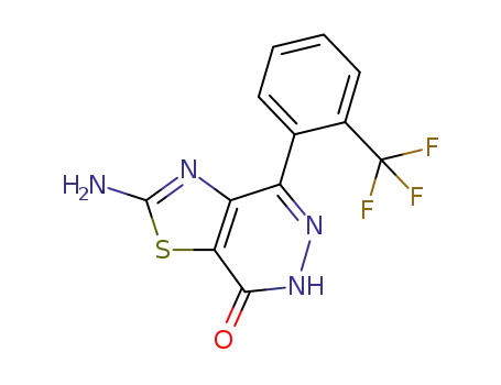 2-amino-4-(2-(trifluoromethyl)phenyl)thiazolo[4,5-d]pyridazin-7(6H)-one