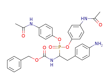 benzyl 1-(bis(4-acetamidophenoxy)phosphoryl)-2-(4-amino-phenyl)ethylcarbamate