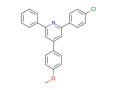 Molecular Structure of 74918-89-1 (2-(4-Chloro-phenyl)-4-(4-methoxy-phenyl)-6-phenyl-pyridine)