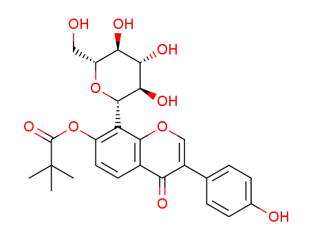 Molecular Structure of 934696-09-0 (7-O-pivalyl puerarin)