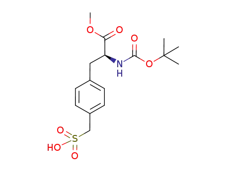 Molecular Structure of 945245-49-8 (N-tert-butyloxycarbonyl-(p-sulfomethyl)-L-phenylalanine methyl ester)