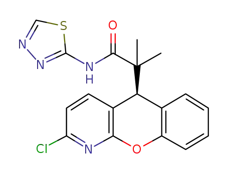 (5S)-2-chloro-α,α-dimethyl-N-(1,3,4-thiadiazol-2-yl)-5H-[1]benzopyrano[2,3-b]pyridin-5-acetamide