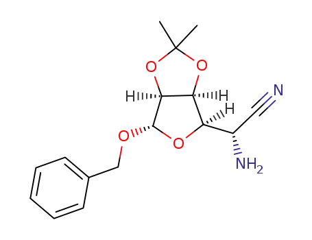 1-O-benzyl-5-amino-5-cyano-5-deoxy-2,3-O-(1-methylethylidene)-β-L-erythro-pentofuranose