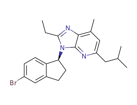 (S)-3-(5-bromo-2,3-dihydro-1H-inden-1-yl)-2-ethyl-5-isobutyl-7-methyl-3H-imidazo[4,5-b]pyridine