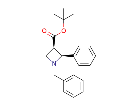Molecular Structure of 1394979-19-1 ((-)-tert-butyl (2S,3R)-1-benzyl-2-phenylazetidine-3-carboxylate)
