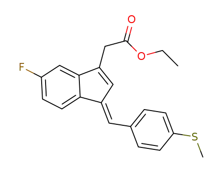 (E)-ethyl 2-(5-fluoro-1-(4-(methylthio)benzylidene)-1H-inden-3-yl)acetate