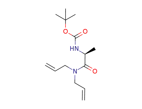 Molecular Structure of 950608-92-1 ((S)-tert-butyl 1-(diallylamino)-1-oxopropan-2-ylcarbamate)