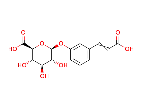 Molecular Structure of 86321-25-7 (3-[(E)-2-carboxyethenyl]phenyl beta-D-glucopyranosiduronic acid)