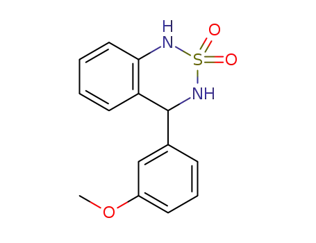 Molecular Structure of 1291058-20-2 (1H-2,1,3-Benzothiadiazine, 3,4-dihydro-4-(3-methoxyphenyl)-, 2,2-dioxide)