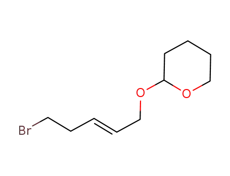 Molecular Structure of 1384173-93-6 ((E)-2-(5-bromopent-2-en-1-yloxy)tetrahydro-2H-pyran)