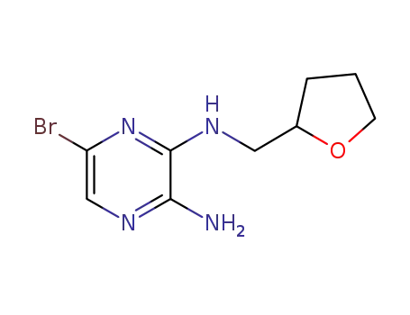 5-bromo-<i>N</i><sup>3</sup>-(tetrahydro-furan-2-ylmethyl)-pyrazine-2,3-diamine