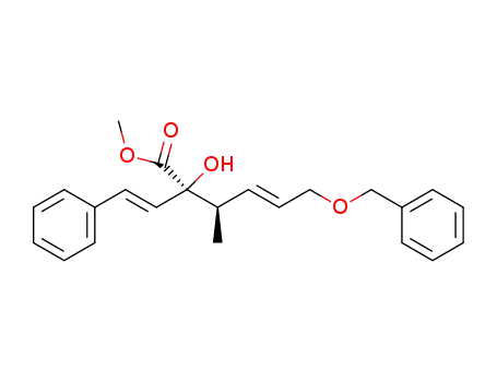 (2R,3R,E)-methyl 6-(benzyloxy)-2-hydroxy-3-methyl-2-((E)-styryl)hex-4-enoate