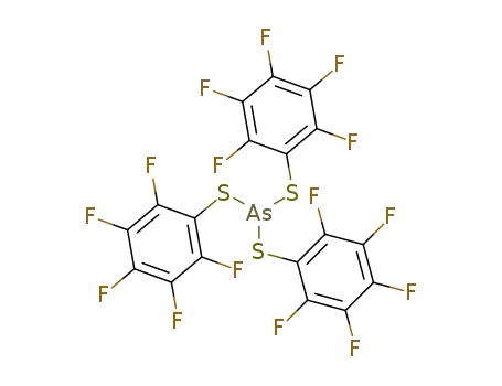 Tris[(pentafluorophenyl)thio]arsane