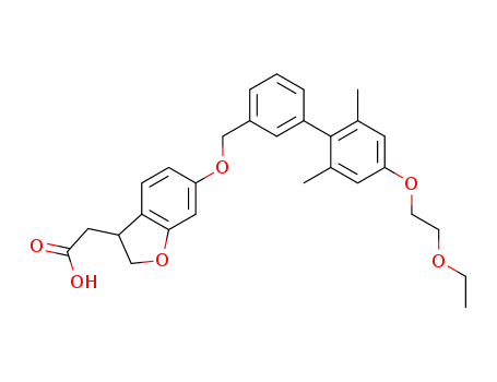 (6-{[4'-(2-ethoxyethoxy)-2',6'-dimethylbiphenyl-3-yl]methoxy}-2,3-dihydro-1-benzofuran-3-yl)acetic acid