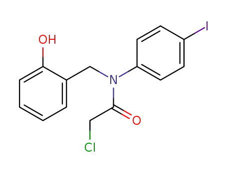 Molecular Structure of 1258930-27-6 (2-chloro-N-(2-hydroxybenzyl)-N-(4-iodophenyl)acetamide)