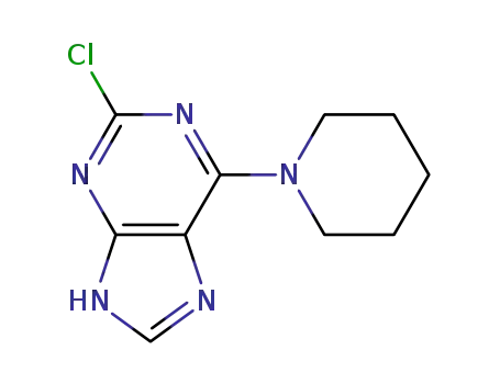 2-chloro-6-(piperidin-1-yl)-9H-purine