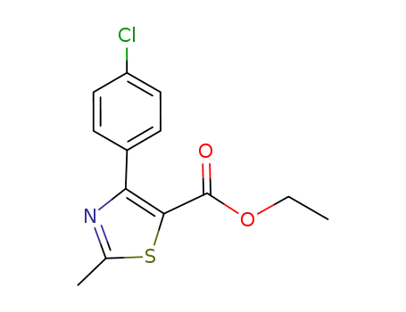 Molecular Structure of 905459-70-3 (4-(4-CHLOROPHENYL)-2-METHYL-5-THIAZOLECARBOXYLIC ACID ETHYL ESTER)