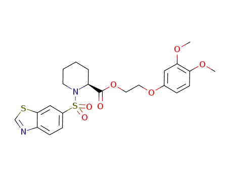 2-(3,4-dimethoxyphenoxy)ethyl (S)-1-(benzo[d]thiazol-6-ylsulfonyl)piperidine-2-carboxylate